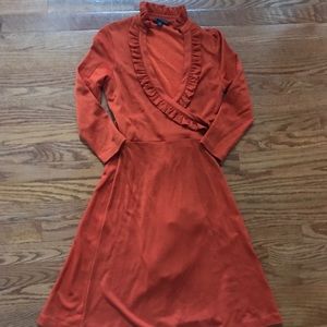 Banana Republic Orange Ruffle‎ Dress